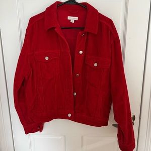 Red corduroy jacket